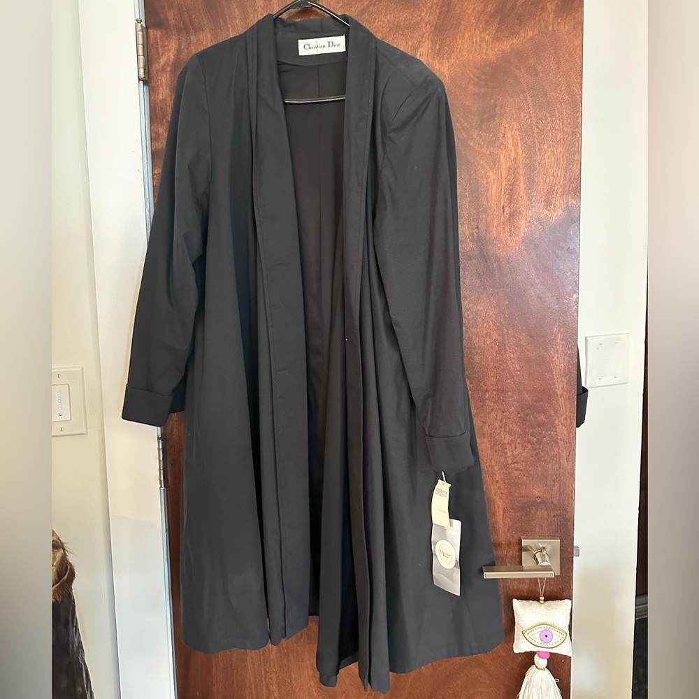 Christian Dior Vintage - Trench Coat - Size 14 shoulder pads